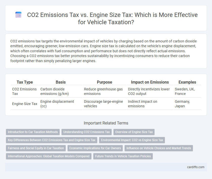 CO2 Emissions Tax vs. Engine Size Tax: Which is More Effective for Vehicle Taxation?