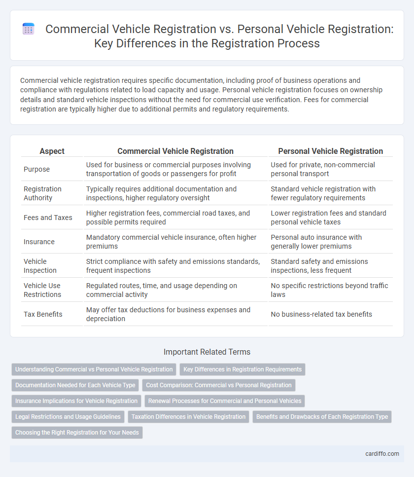 Commercial Vehicle Registration vs. Personal Vehicle Registration: Key Differences in the Registration Process