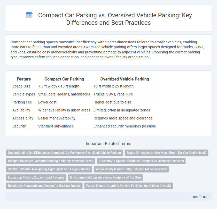 Compact Car Parking vs. Oversized Vehicle Parking: Key Differences and Best Practices