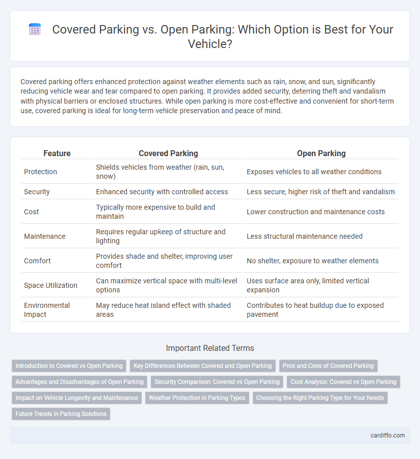 Covered Parking vs. Open Parking: Which Option is Best for Your Vehicle?
