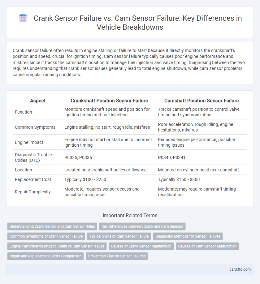 Crank Sensor Failure vs. Cam Sensor Failure: Key Differences in Vehicle Breakdowns