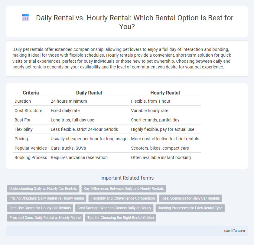 Daily Rental vs. Hourly Rental: Which Rental Option Is Best for You?