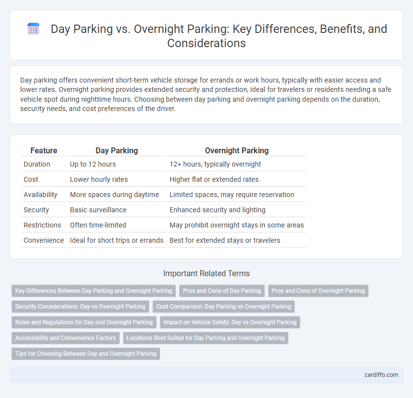 Day Parking vs. Overnight Parking: Key Differences, Benefits, and Considerations