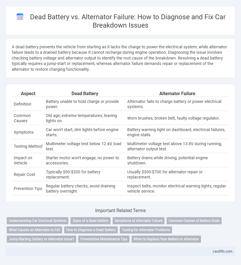 Dead Battery vs. Alternator Failure: How to Diagnose and Fix Car Breakdown Issues