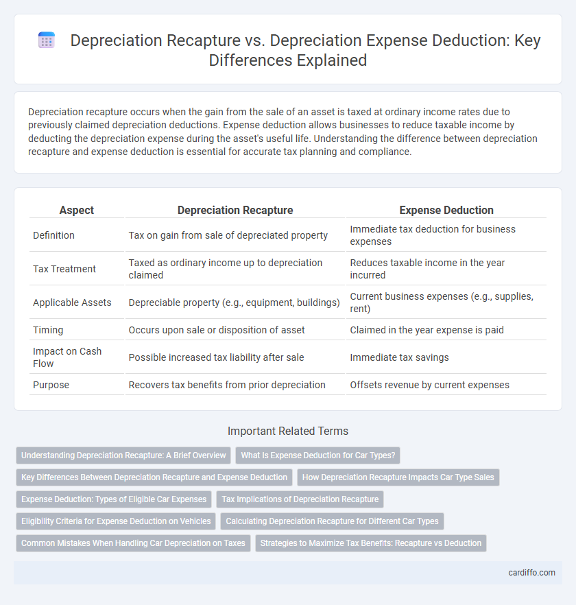 Depreciation Recapture vs. Depreciation Expense Deduction: Key Differences Explained