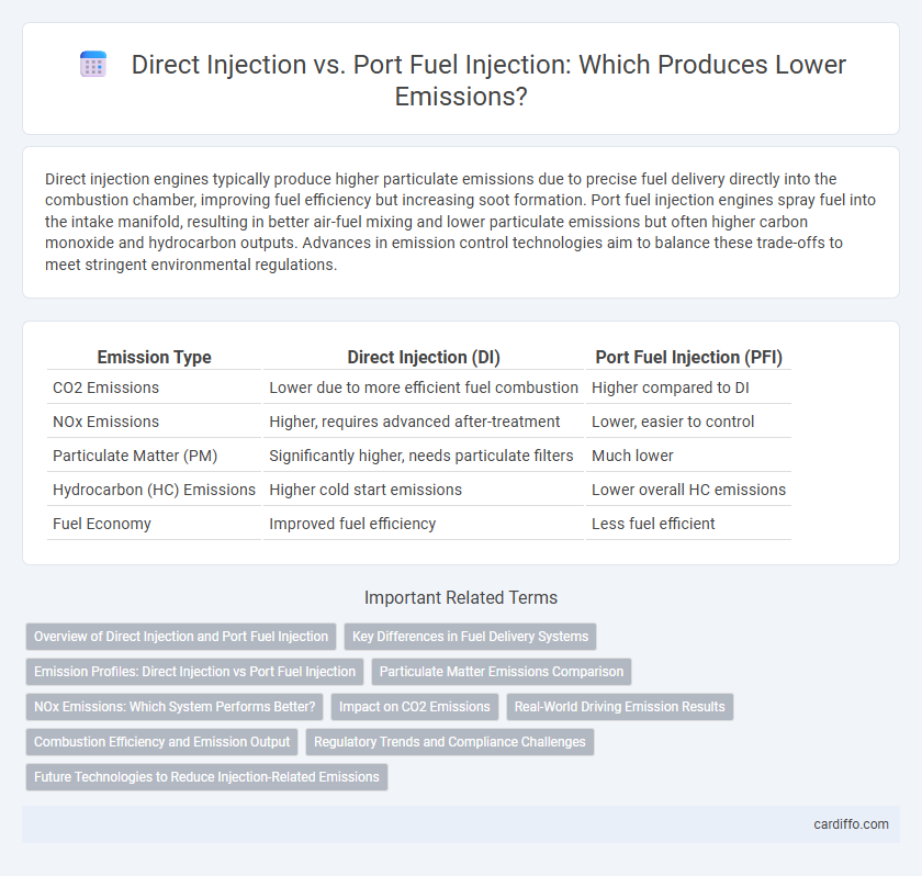 Direct Injection vs. Port Fuel Injection: Which Produces Lower Emissions?