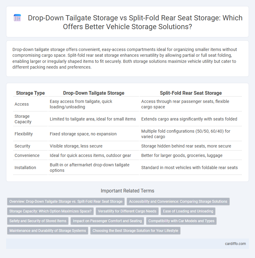 Drop-Down Tailgate Storage vs Split-Fold Rear Seat Storage: Which Offers Better Vehicle Storage Solutions?