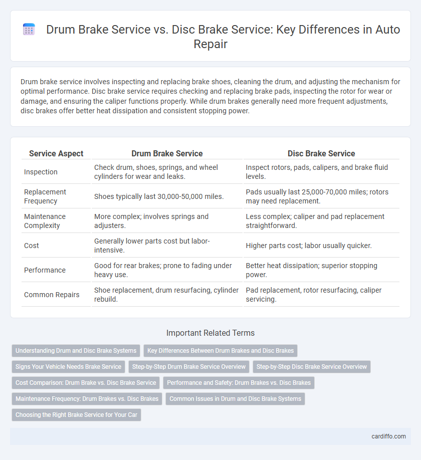 Drum Brake Service vs. Disc Brake Service: Key Differences in Auto Repair