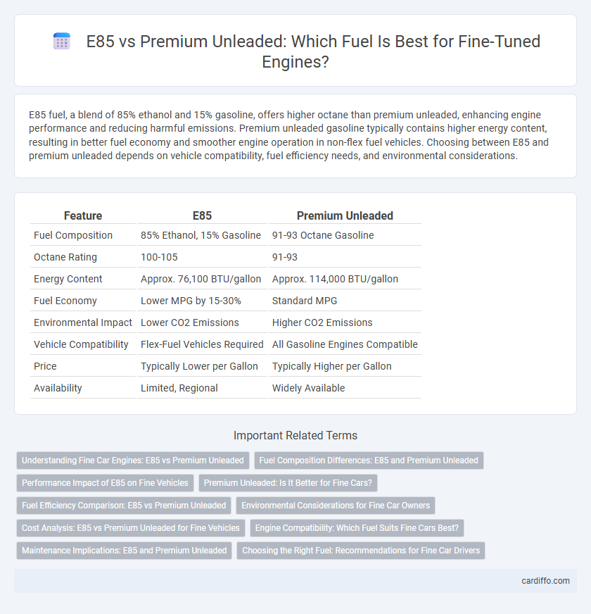 E85 vs Premium Unleaded: Which Fuel Is Best for Fine-Tuned Engines?