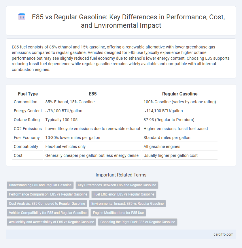 E85 vs Regular Gasoline: Key Differences in Performance, Cost, and Environmental Impact