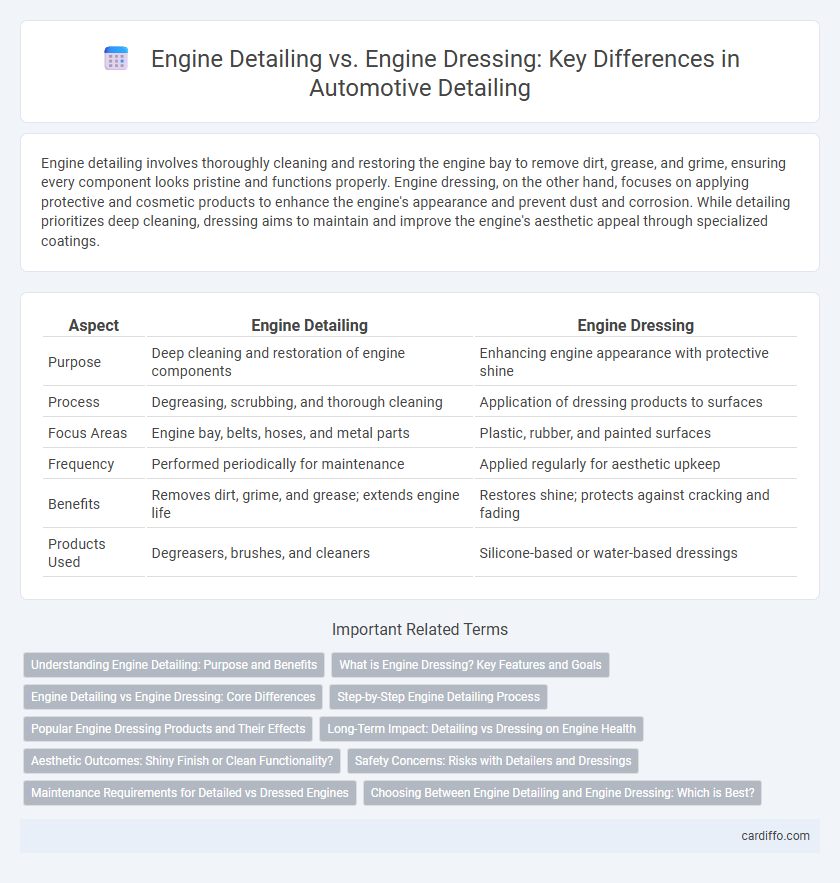 Engine Detailing vs. Engine Dressing: Key Differences in Automotive Detailing