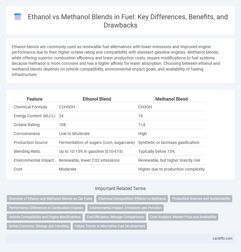Ethanol vs Methanol Blends in Fuel: Key Differences, Benefits, and Drawbacks