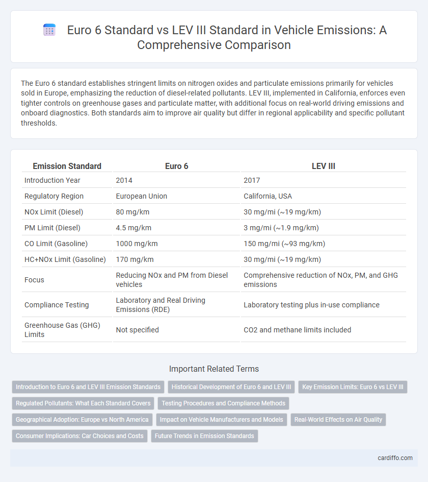 Euro 6 Standard vs LEV III Standard in Vehicle Emissions: A Comprehensive Comparison