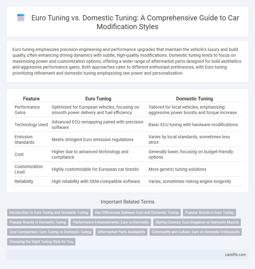 Euro Tuning vs. Domestic Tuning: A Comprehensive Guide to Car Modification Styles