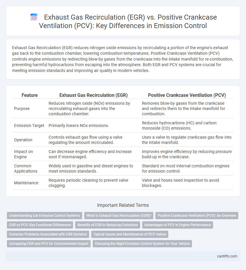 Exhaust Gas Recirculation (EGR) vs. Positive Crankcase Ventilation (PCV): Key Differences in Emission Control