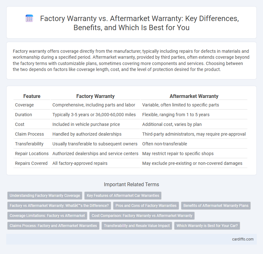 Factory Warranty vs. Aftermarket Warranty: Key Differences, Benefits, and Which Is Best for You