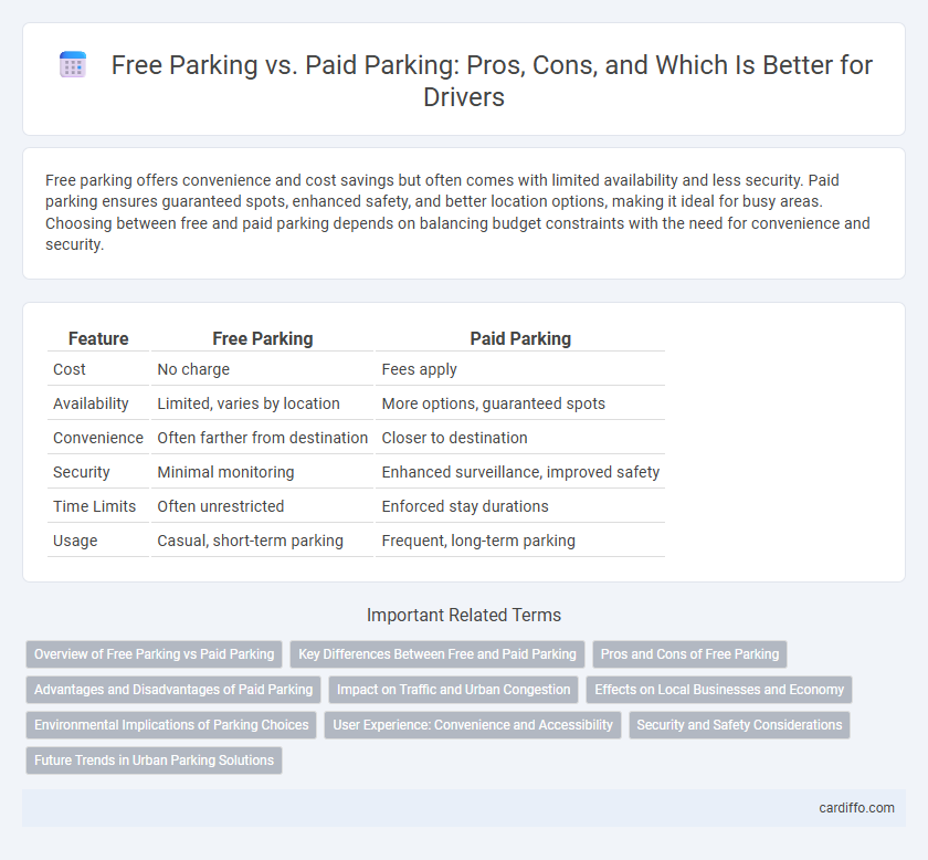 Free Parking vs. Paid Parking: Pros, Cons, and Which Is Better for Drivers