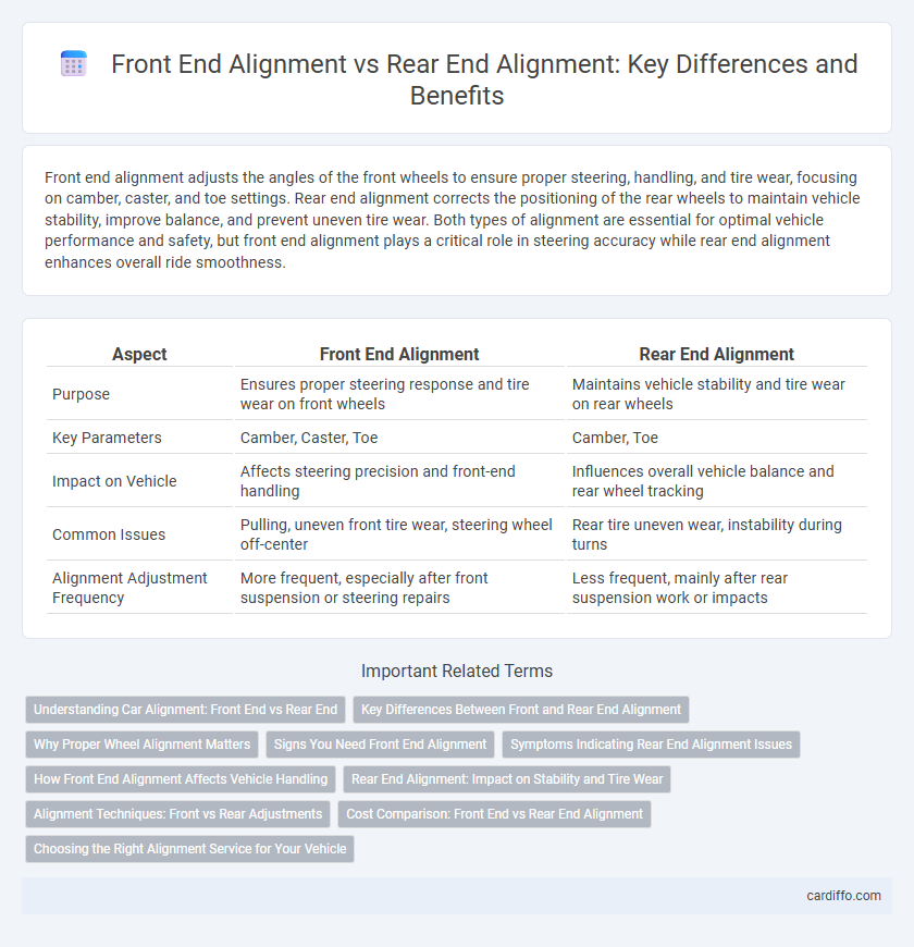 Front End Alignment vs Rear End Alignment: Key Differences and Benefits