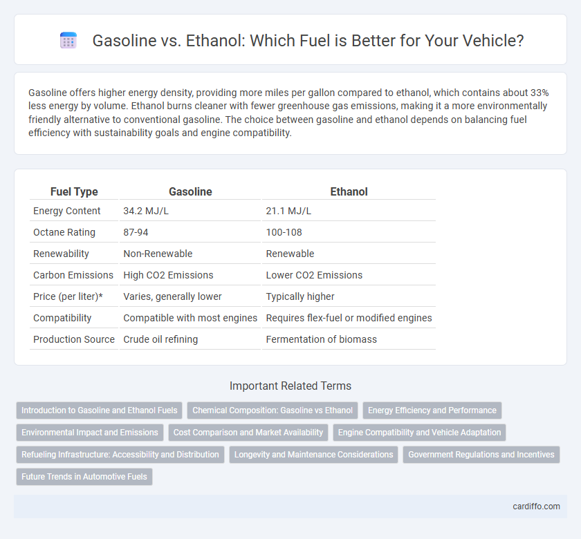 Gasoline vs. Ethanol: Which Fuel is Better for Your Vehicle?