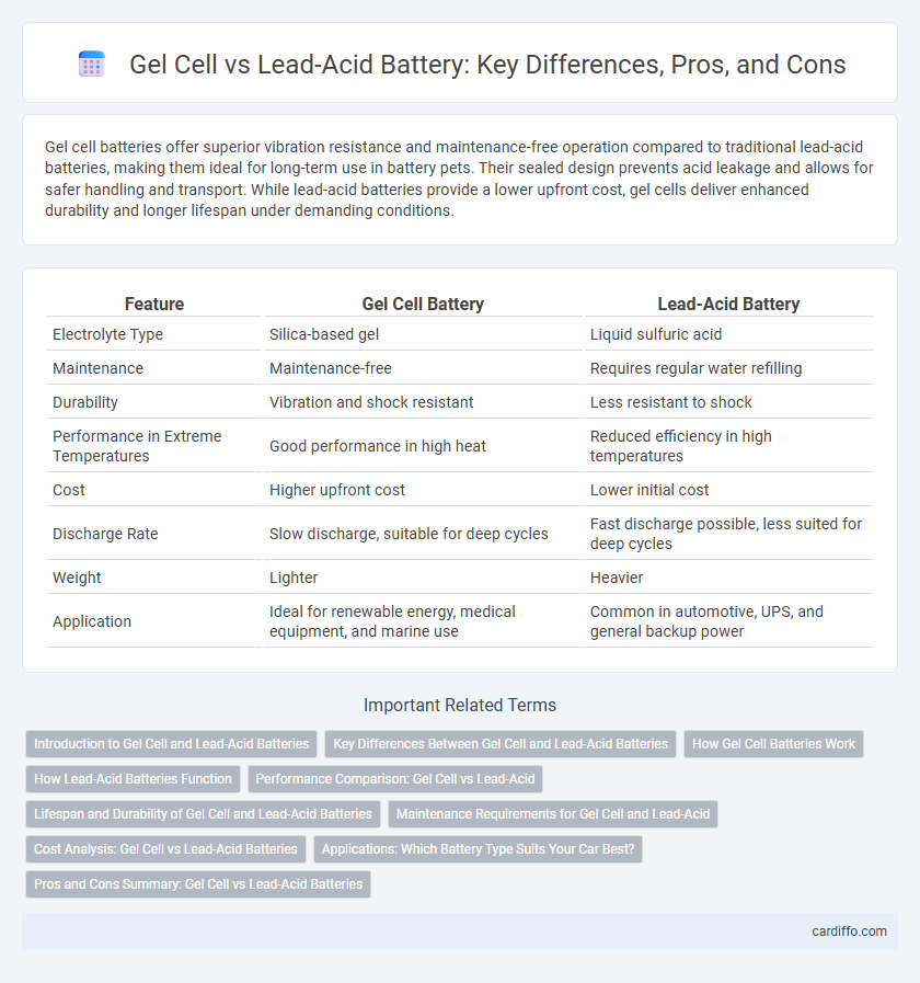 Gel Cell vs Lead-Acid Battery: Key Differences, Pros, and Cons