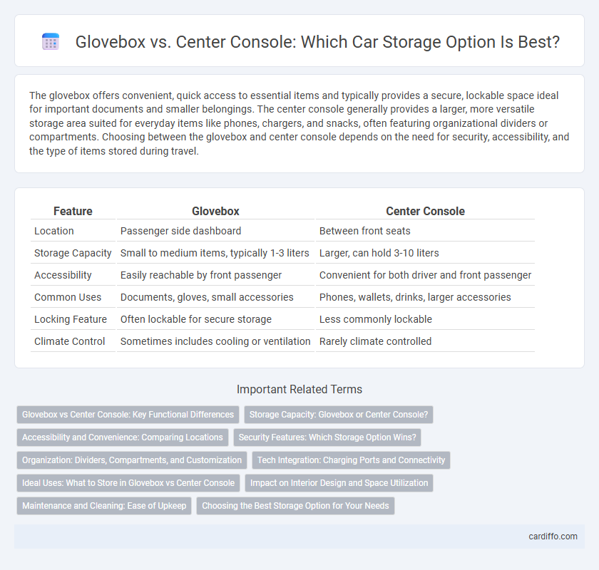 Glovebox vs. Center Console: Which Car Storage Option Is Best?