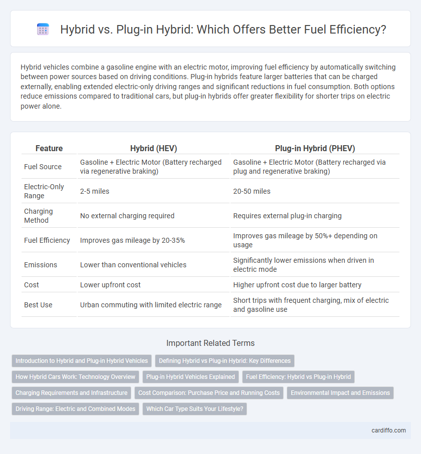 Hybrid vs. Plug-in Hybrid: Which Offers Better Fuel Efficiency?