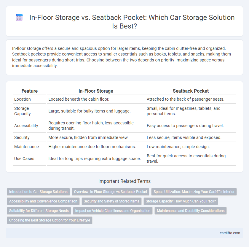 In-Floor Storage vs. Seatback Pocket: Which Car Storage Solution Is Best?