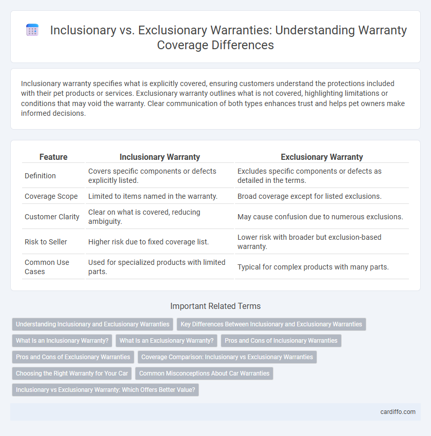 Inclusionary vs. Exclusionary Warranties: Understanding Warranty Coverage Differences