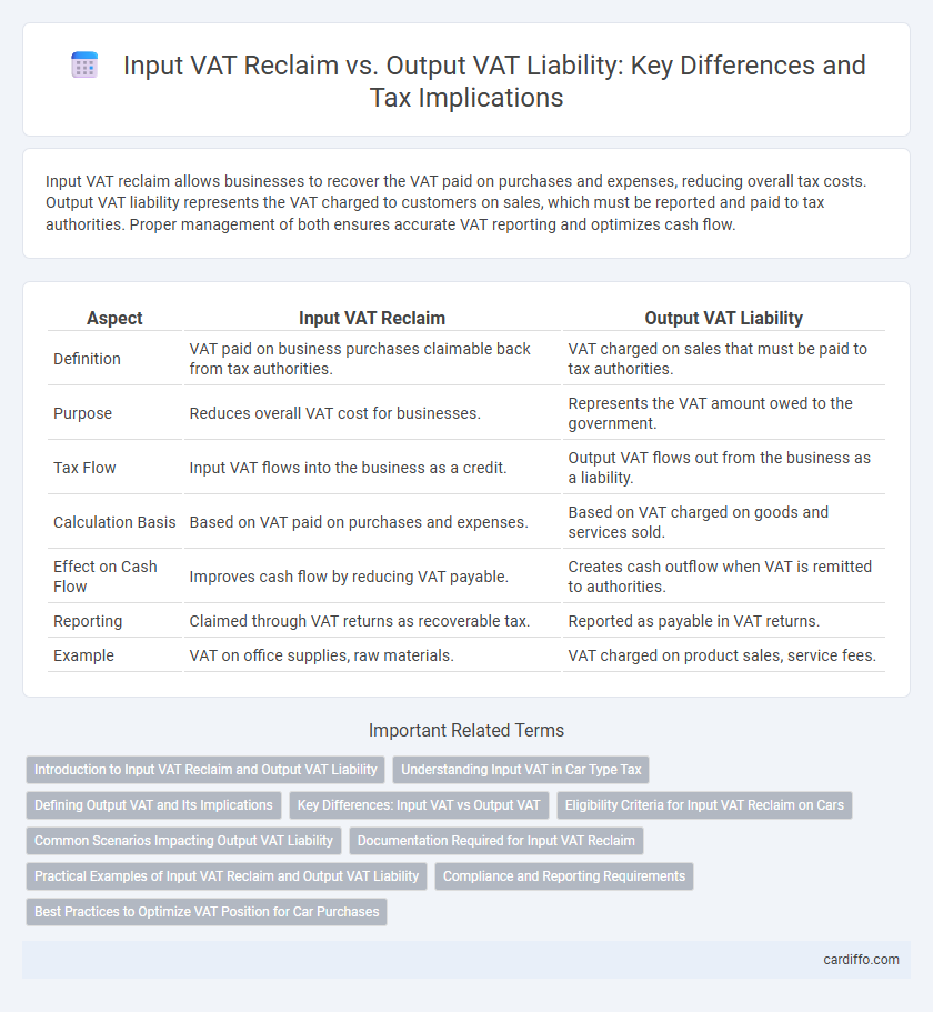 Input VAT Reclaim vs. Output VAT Liability: Key Differences and Tax Implications