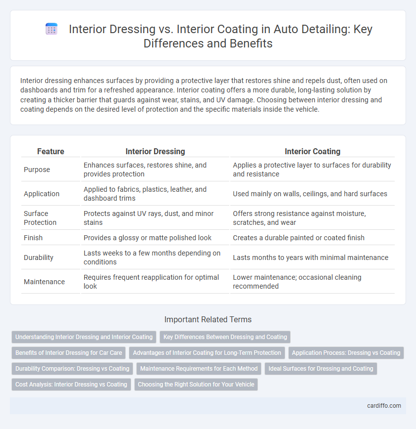 Interior Dressing vs. Interior Coating in Auto Detailing: Key Differences and Benefits