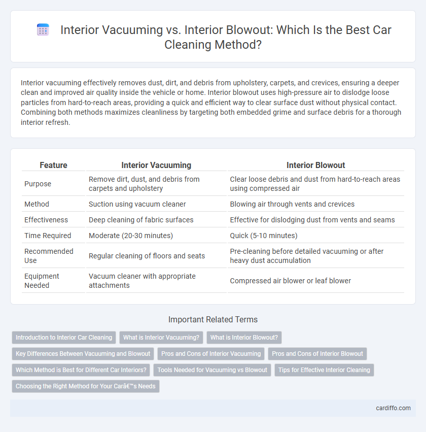 Interior Vacuuming vs. Interior Blowout: Which Is the Best Car Cleaning Method?