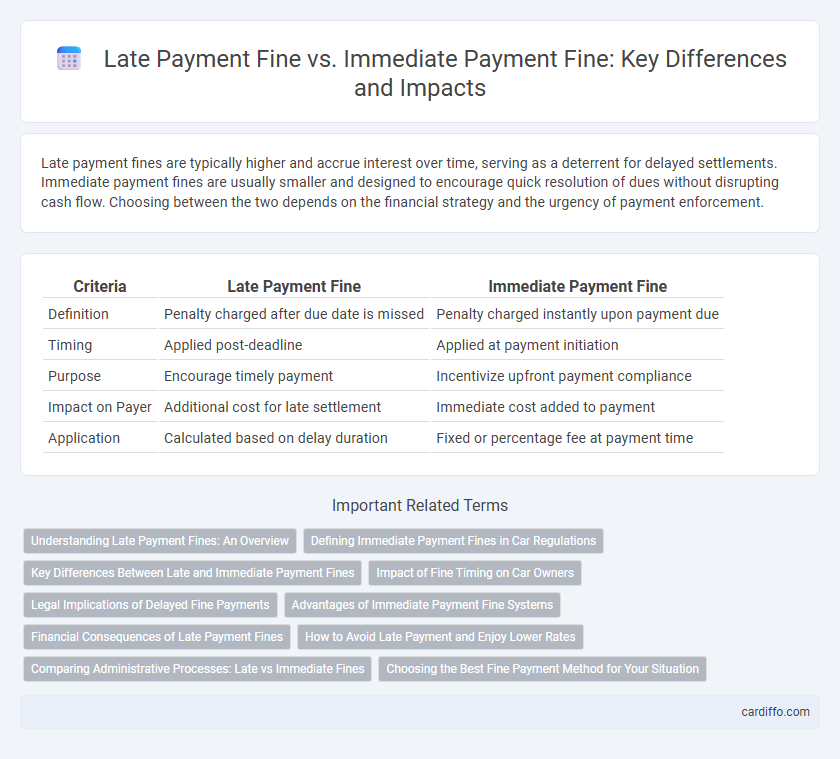 Late Payment Fine vs. Immediate Payment Fine: Key Differences and Impacts