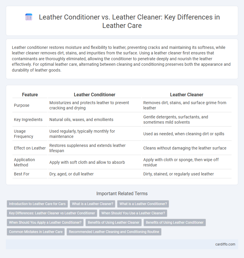 Leather Conditioner vs. Leather Cleaner: Key Differences in Leather Care