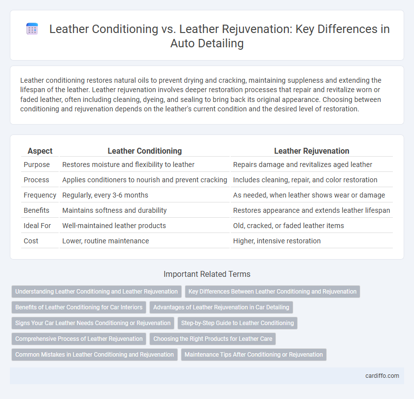 Leather Conditioning vs. Leather Rejuvenation: Key Differences in Auto Detailing