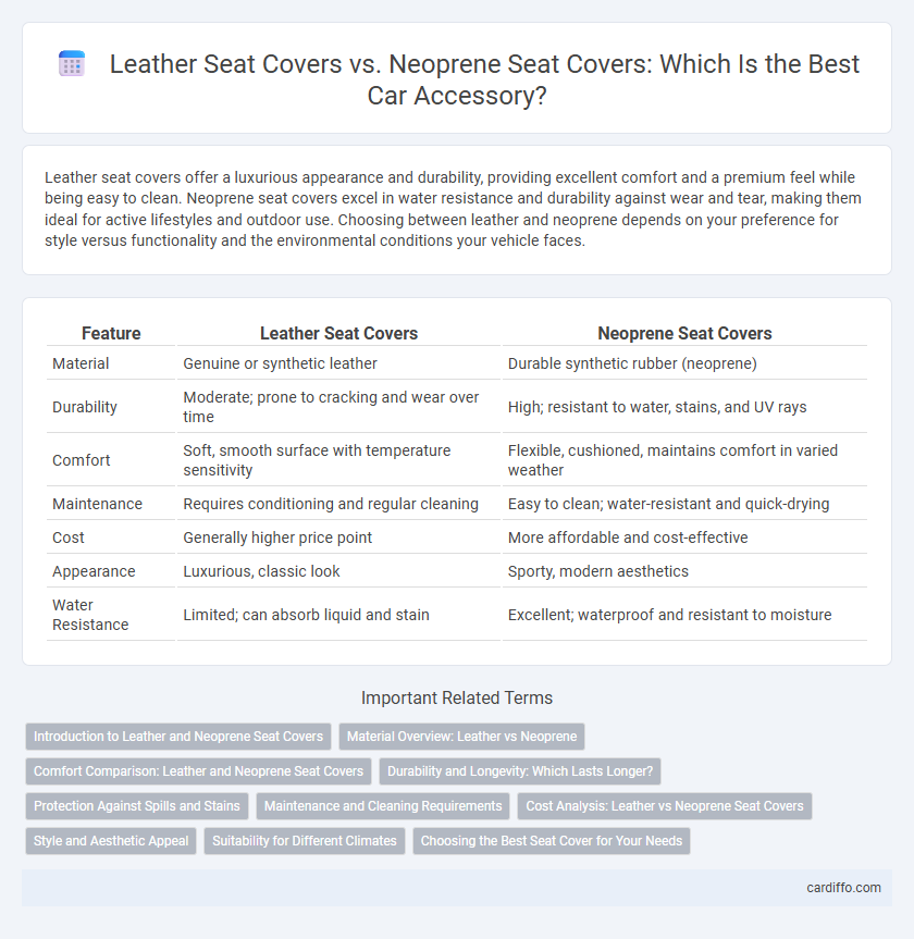 Leather Seat Covers vs. Neoprene Seat Covers: Which Is the Best Car Accessory?