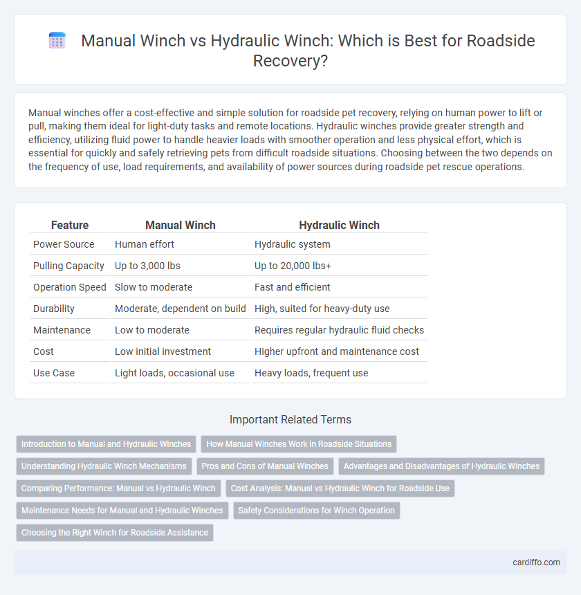 Manual Winch vs Hydraulic Winch: Which is Best for Roadside Recovery?