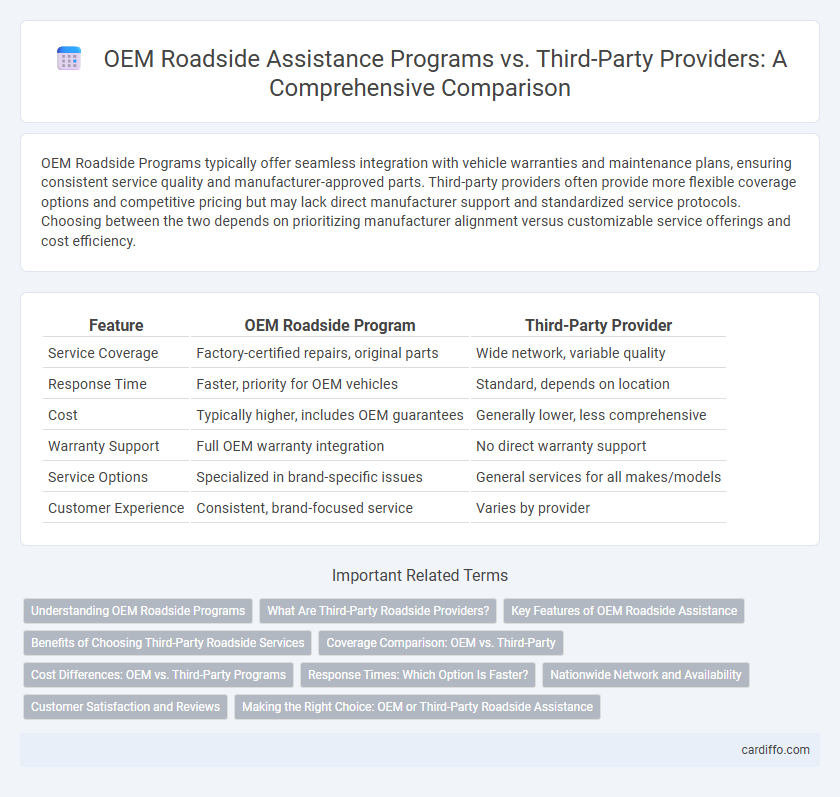 OEM Roadside Assistance Programs vs. Third-Party Providers: A Comprehensive Comparison