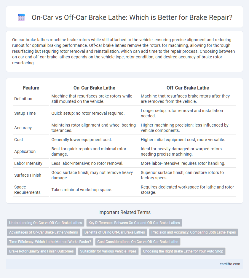 On-Car vs Off-Car Brake Lathe: Which is Better for Brake Repair?