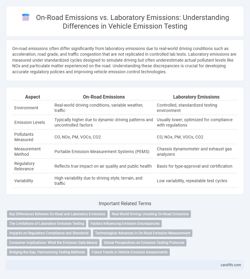 On-Road Emissions vs. Laboratory Emissions: Understanding Differences in Vehicle Emission Testing
