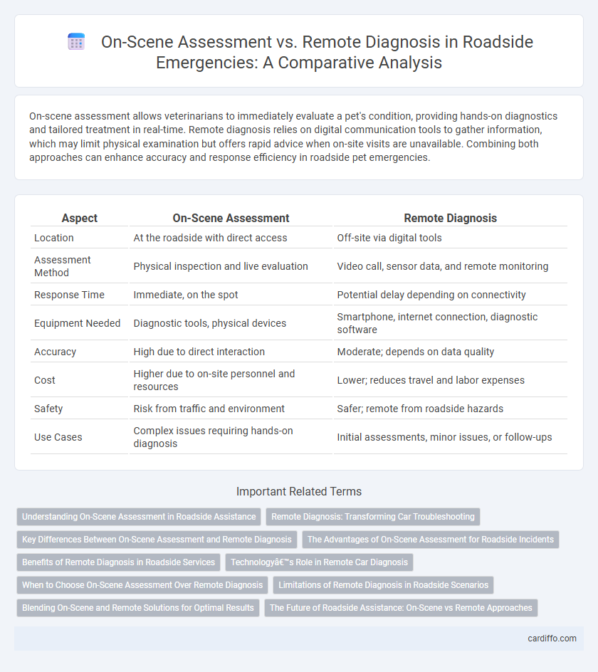 On-Scene Assessment vs. Remote Diagnosis in Roadside Emergencies: A Comparative Analysis