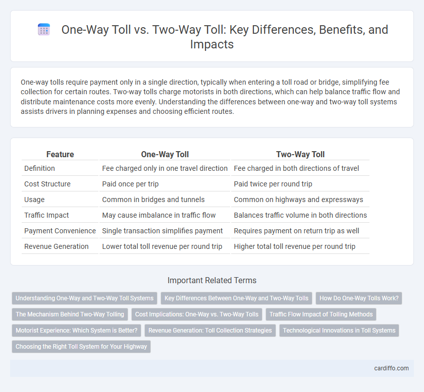 One-Way Toll vs. Two-Way Toll: Key Differences, Benefits, and Impacts