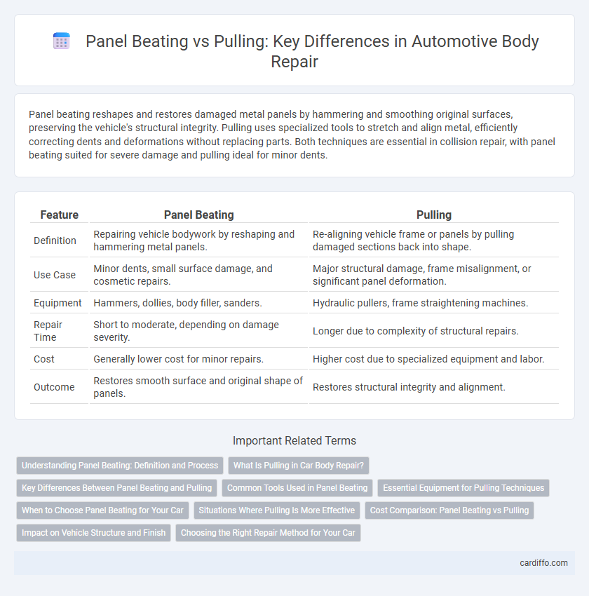 Panel Beating vs Pulling: Key Differences in Automotive Body Repair