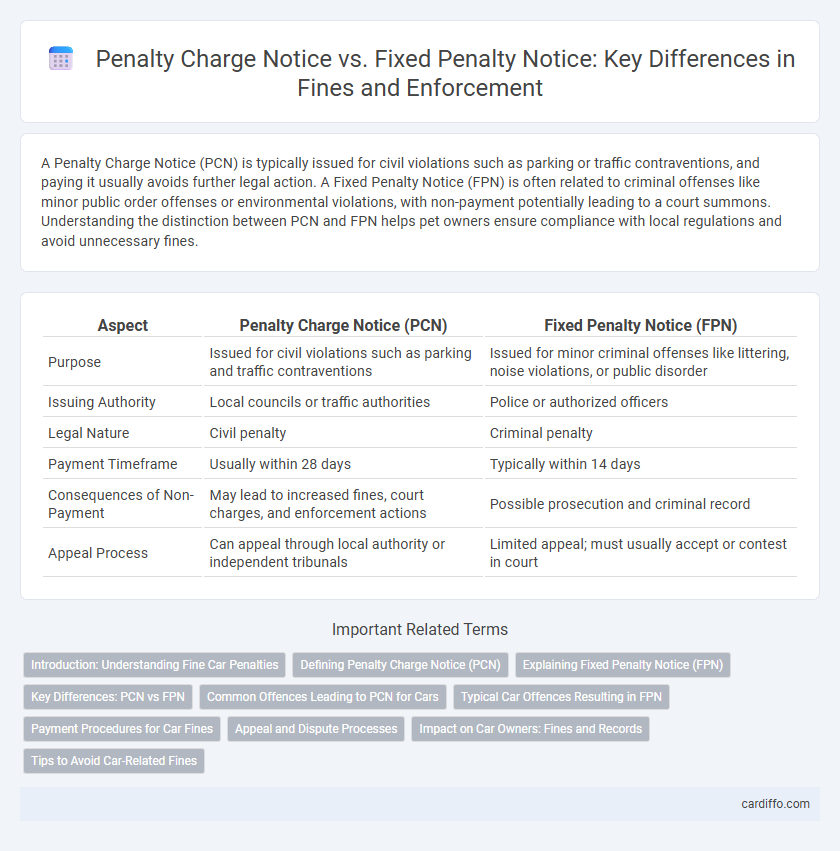 Penalty Charge Notice vs. Fixed Penalty Notice: Key Differences in Fines and Enforcement