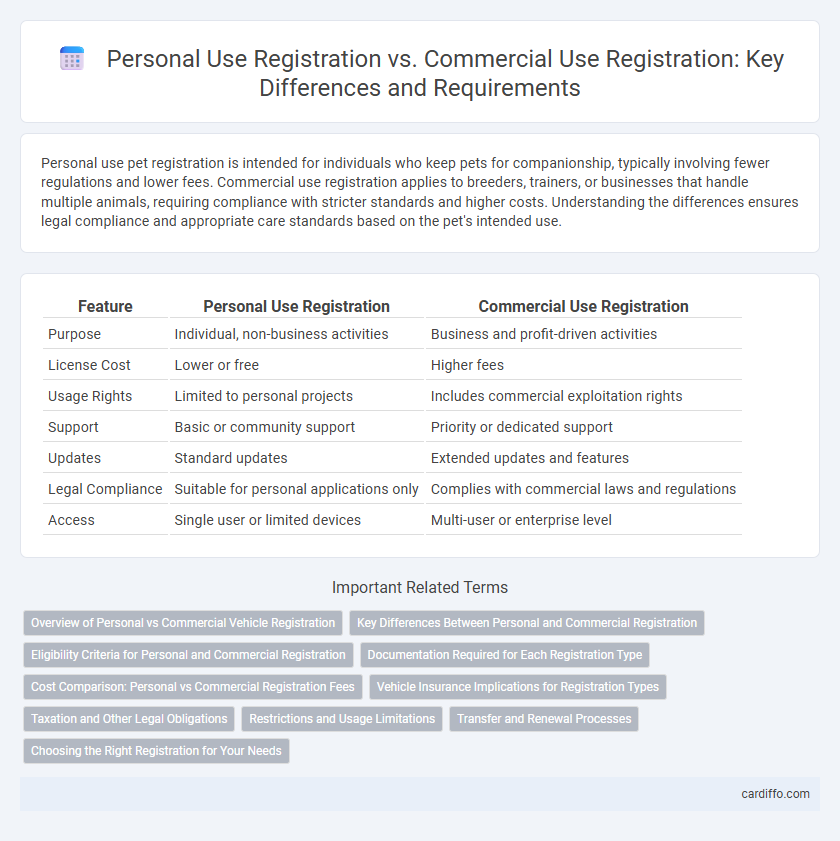 Personal Use Registration vs. Commercial Use Registration: Key Differences and Requirements
