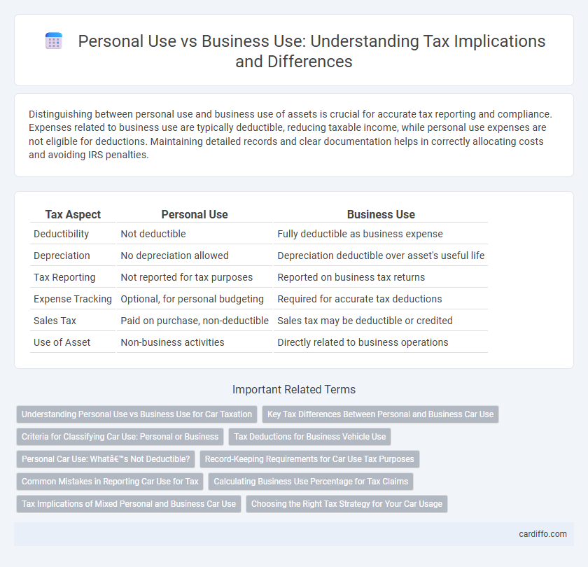 Personal Use vs Business Use: Understanding Tax Implications and Differences