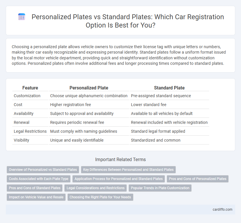 Personalized Plates vs Standard Plates: Which Car Registration Option Is Best for You?