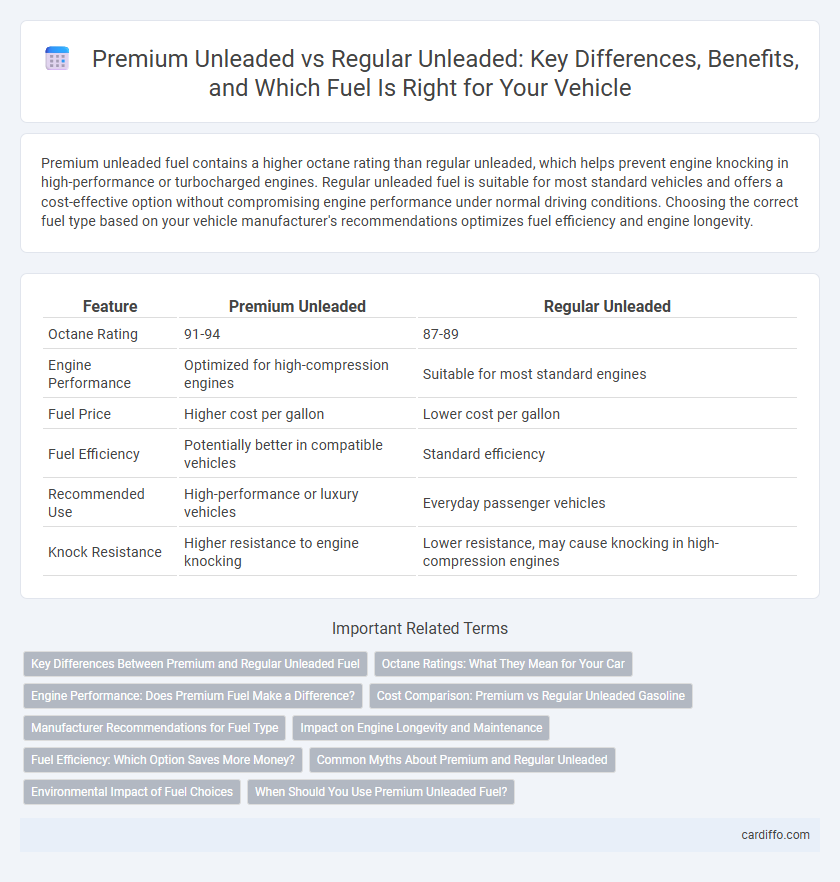 Premium Unleaded vs Regular Unleaded: Key Differences, Benefits, and Which Fuel Is Right for Your Vehicle