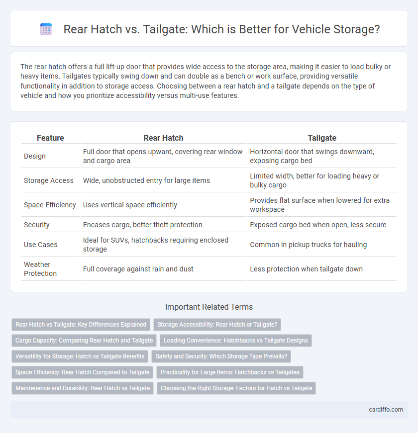 Rear Hatch vs. Tailgate: Which is Better for Vehicle Storage?