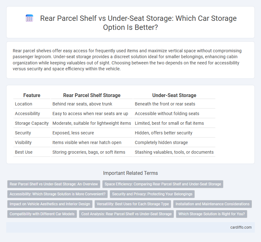 Rear Parcel Shelf vs Under-Seat Storage: Which Car Storage Option Is Better?