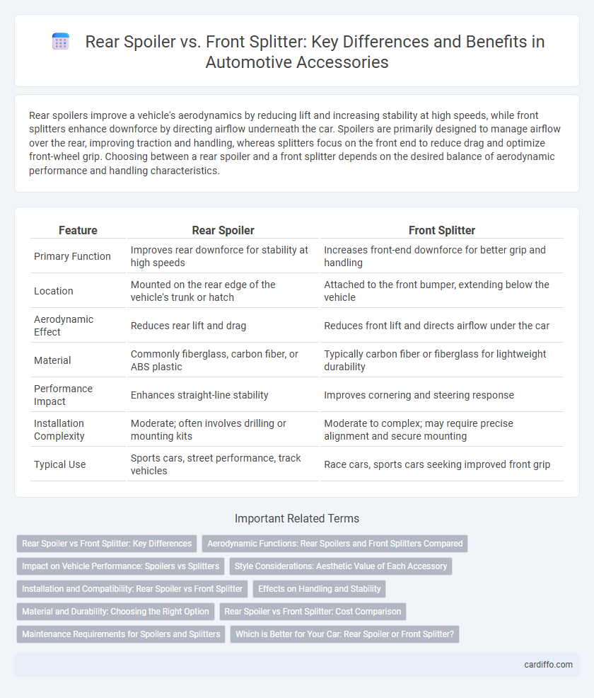 Rear Spoiler vs. Front Splitter: Key Differences and Benefits in Automotive Accessories